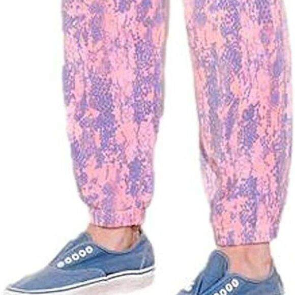 SUNDRY Pink Python High Waisted Sweatpants/Joggers Size X-Small (0-2) - VGUC! - Picture 3 of 7